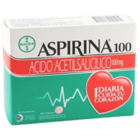 Aspirina Acido Acetilsalicilico 100mg x14 tabletas Bayer